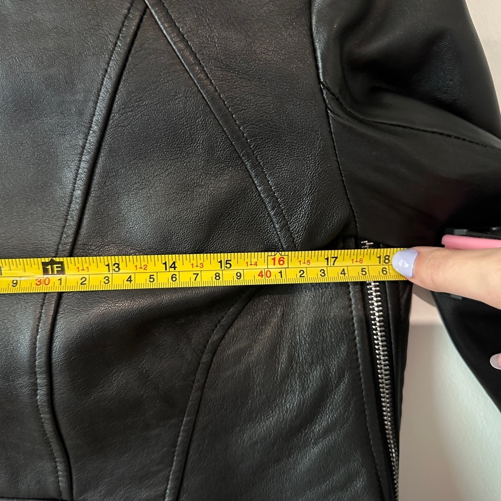 Barney's New York Leather Biker Jacket size M vintage excellent condition - Picture 11 of 12